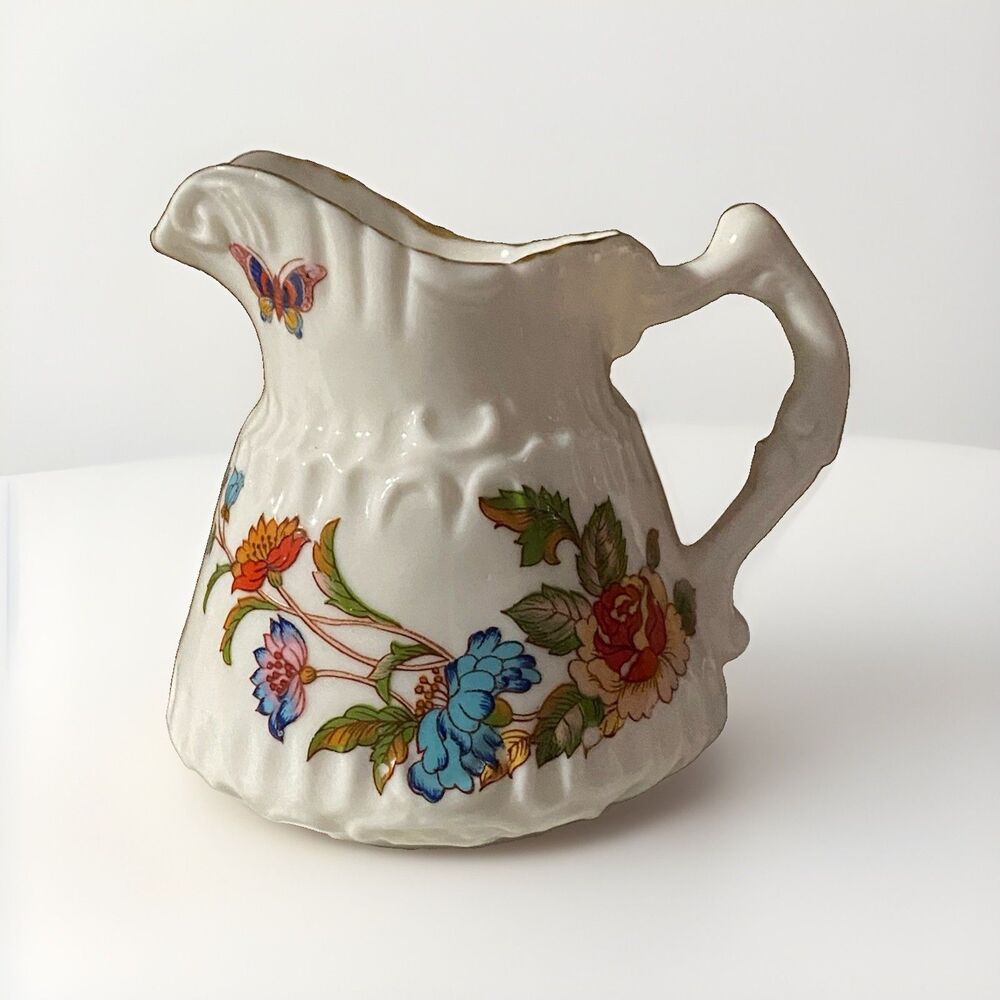 Cottage Garden Aynsley Mini Creamer Blue Butterfly & Flowers